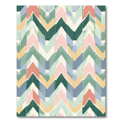 Multi Color Chevron Zigzag Rug