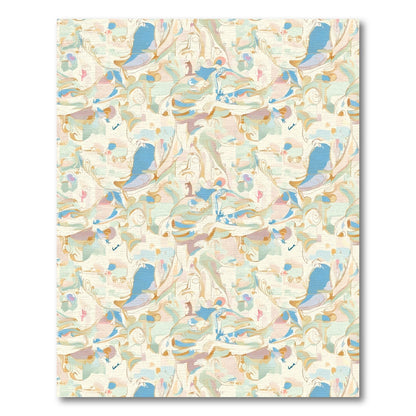 Pastel Eclectic Abstract Swirls Rug