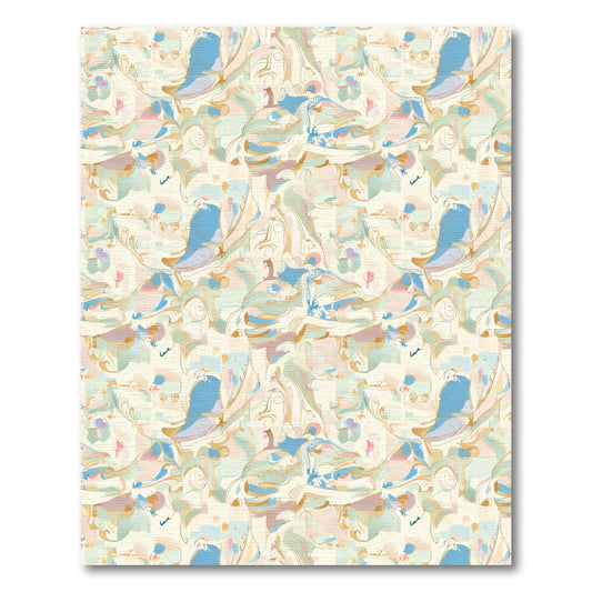 Pastel Eclectic Abstract Swirls Rug