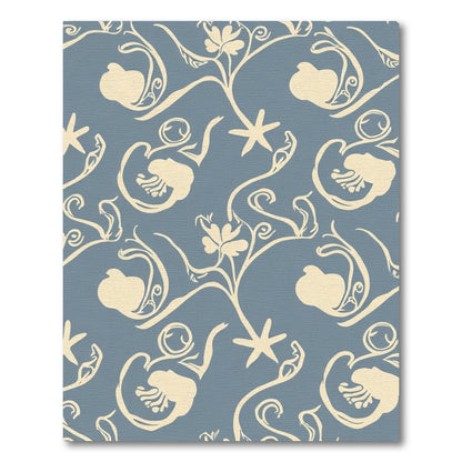 Cream Floral Vine Swirl Rug
