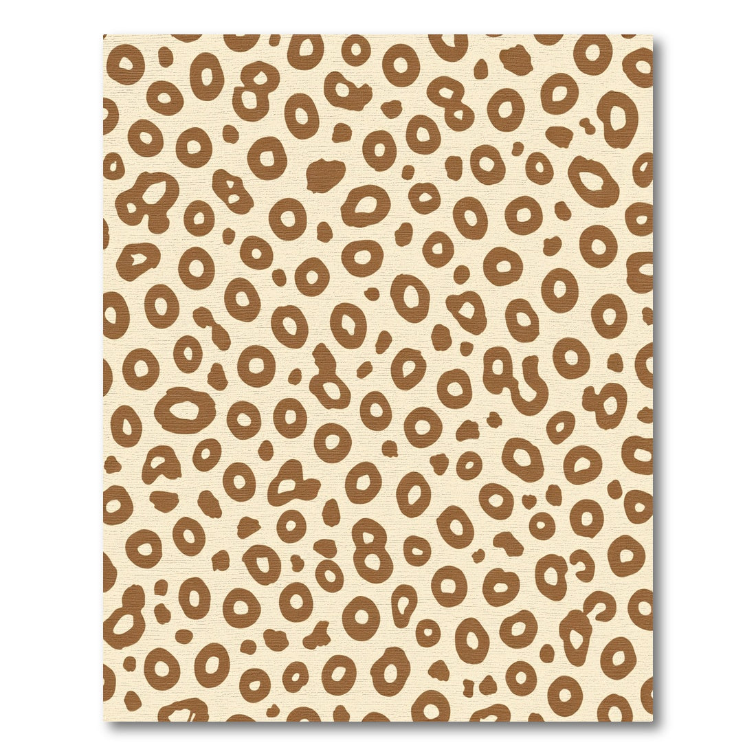 Cream Brown Animal Spot Rug