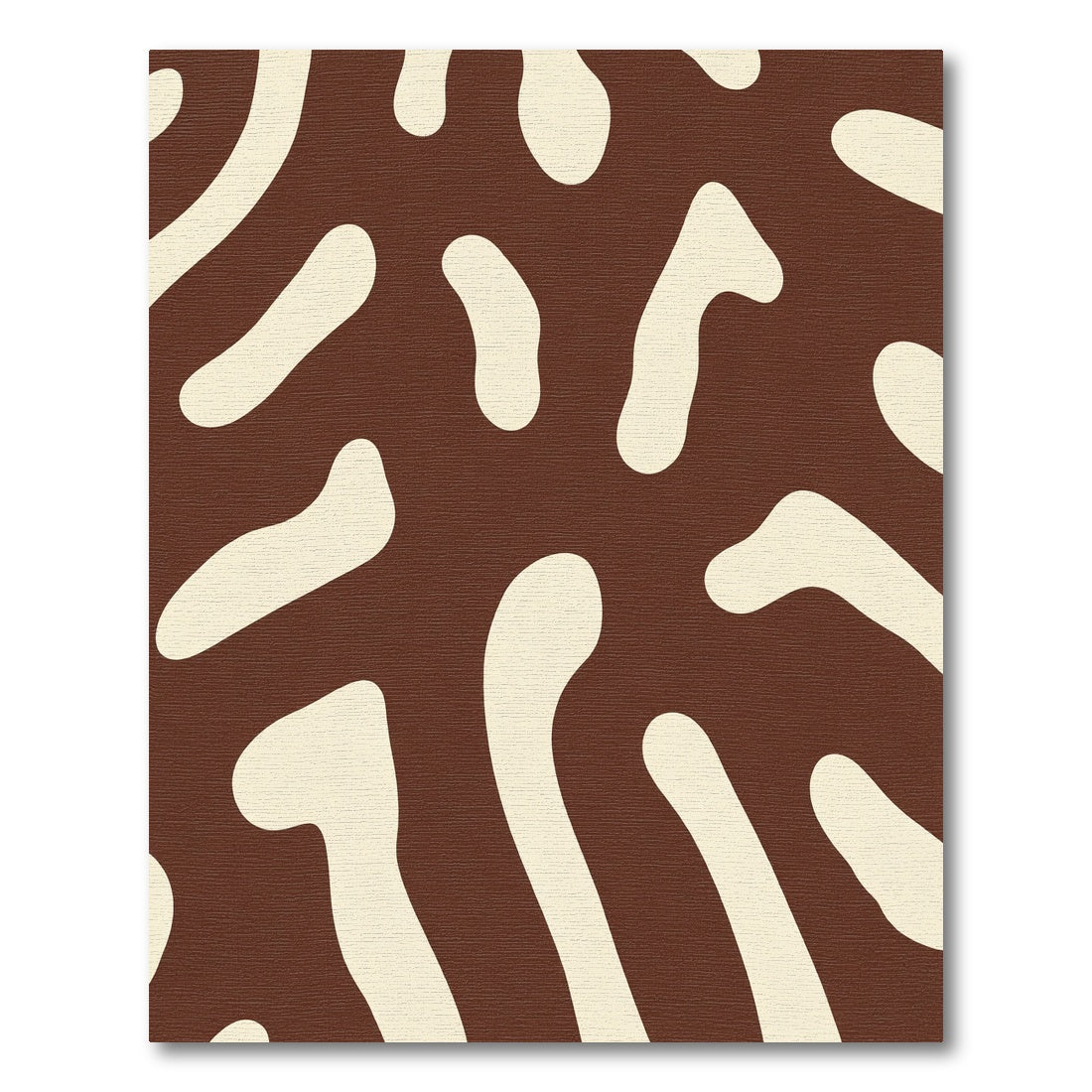Chocolate Cream Amoeba Organic Rug