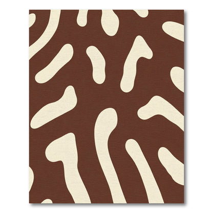 Chocolate Cream Amoeba Organic Rug