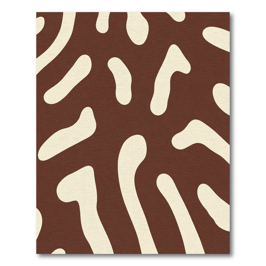 Chocolate Cream Amoeba Organic Rug