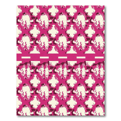 Retro Pink Ivory Floral Abstract Rug