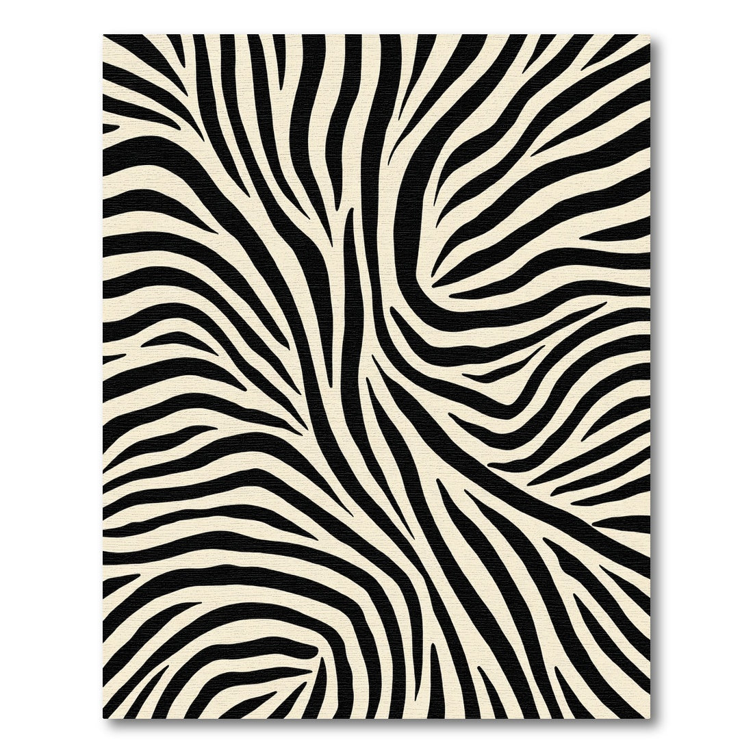 Bold Black Zebra Stripes Rug