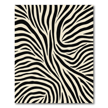 Bold Black Zebra Stripes Rug