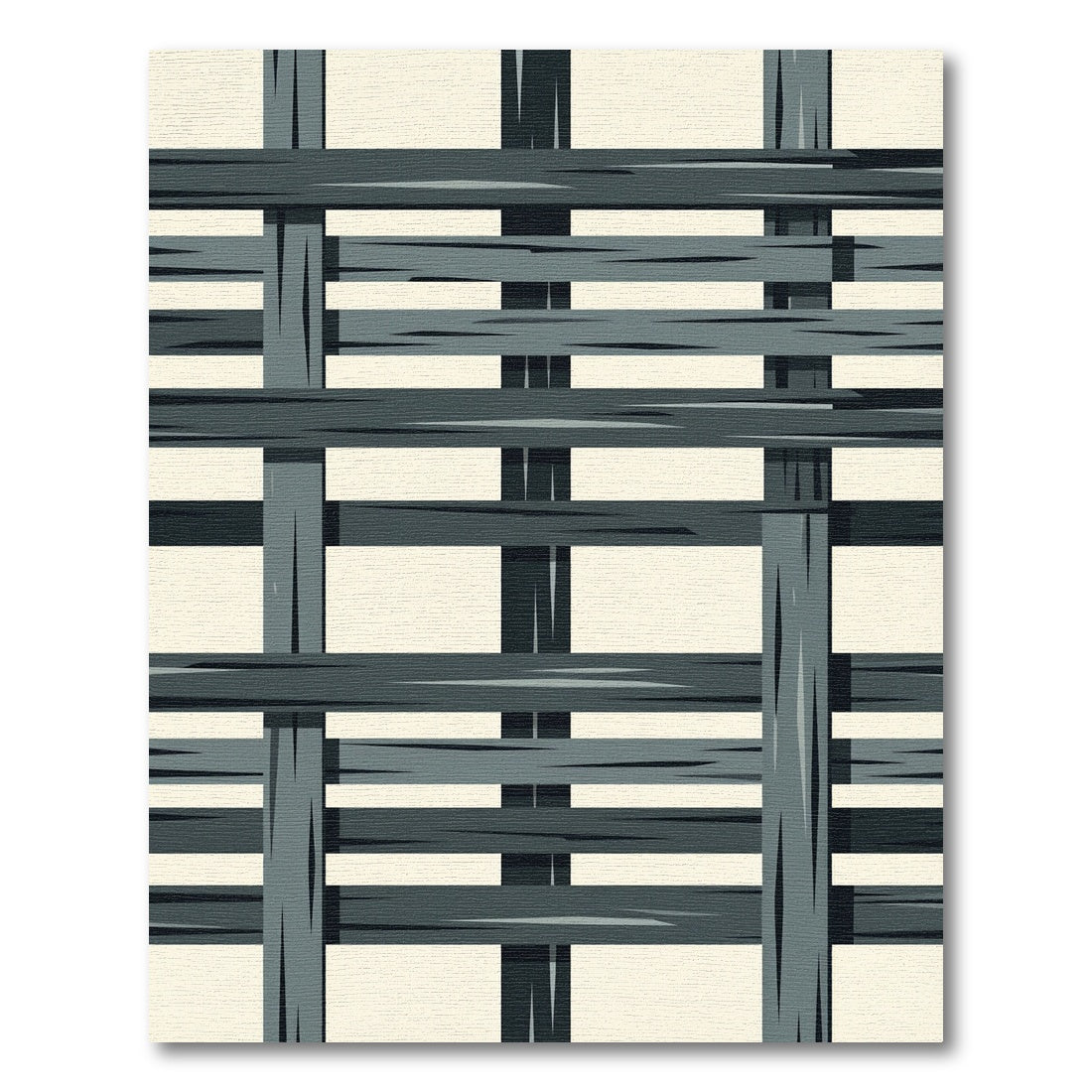 Dark Gray Woven Rectangle Rug