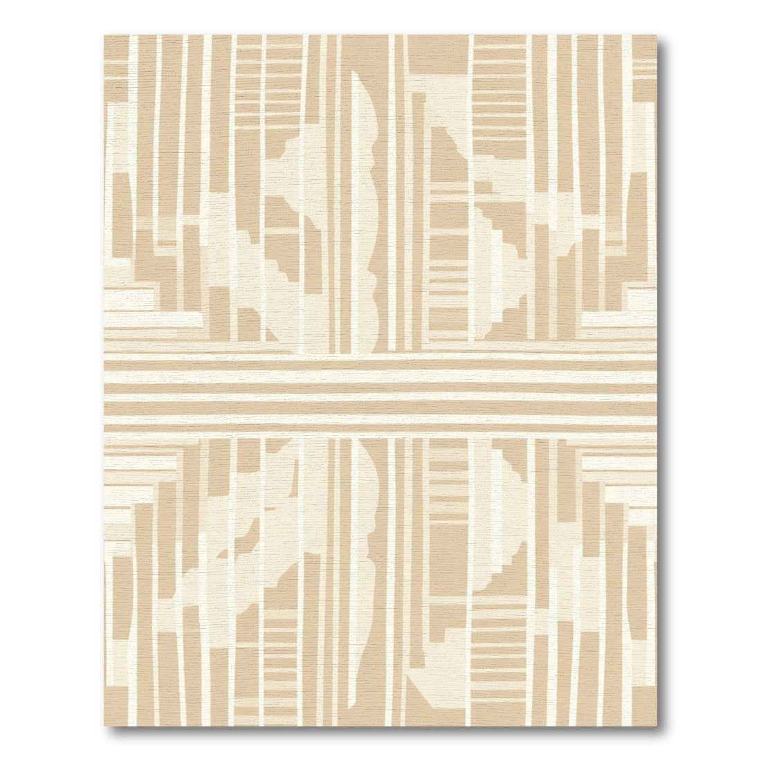 Modern Neutral Abstract Overlay Rug