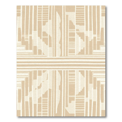 Modern Neutral Abstract Overlay Rug
