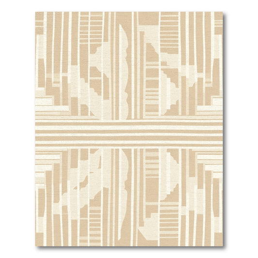 Modern Neutral Abstract Overlay Rug
