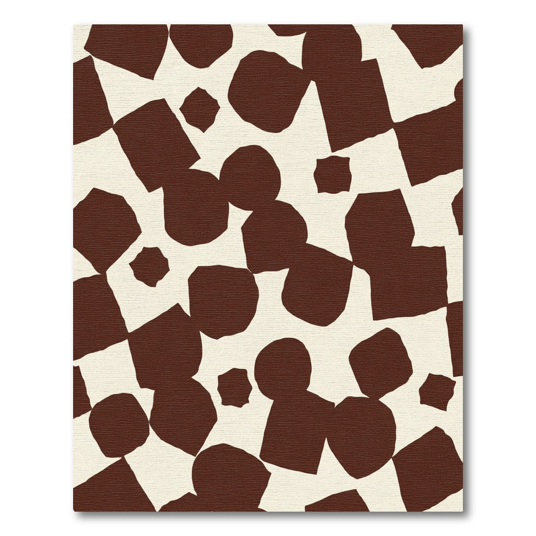 Brown Abstract Organic Shapes Rug