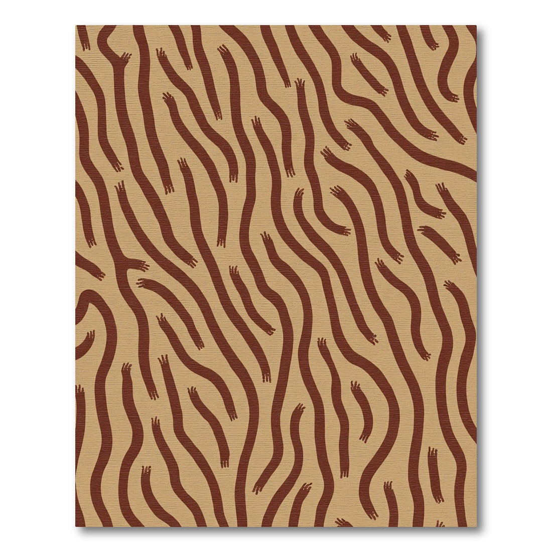 Brown Wavy Lines Abstract Rug