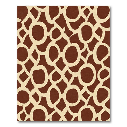 Bold Brown Cream Organic Circles Rug