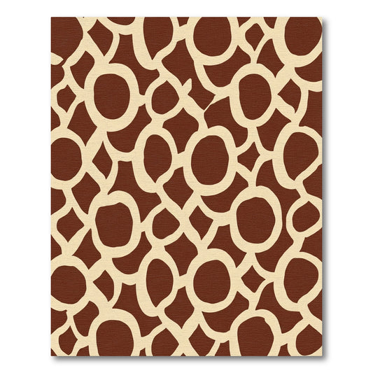 Bold Brown Cream Organic Circles Rug