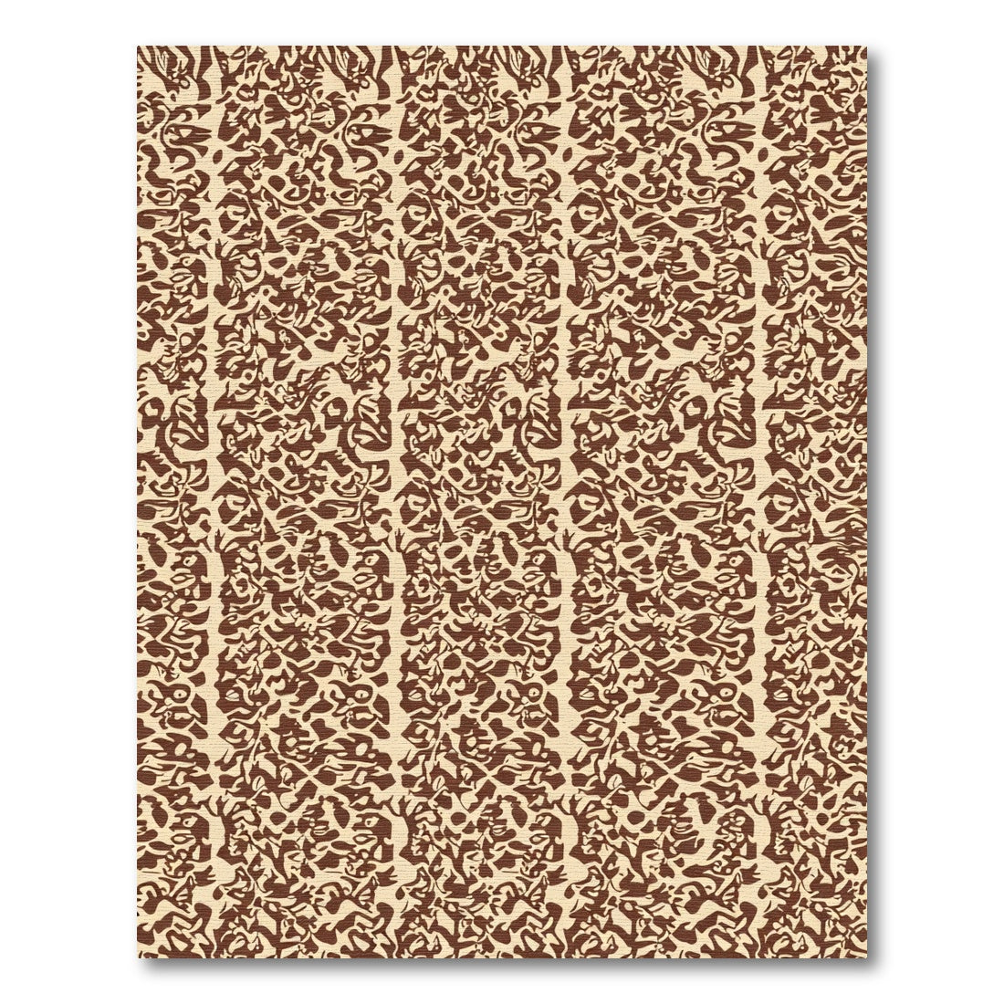 Brown Abstract Organic Flow Rug
