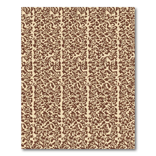 Brown Abstract Organic Flow Rug