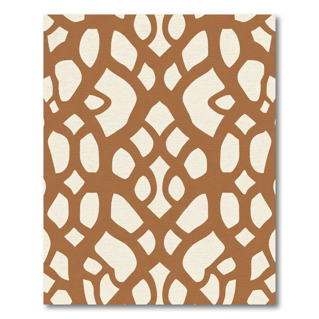 Terracotta Organic Intertwined Lattice Rug