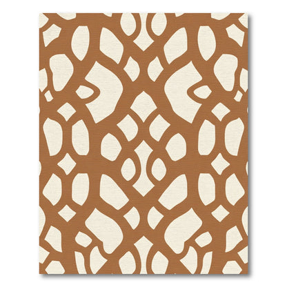 Terracotta Organic Intertwined Lattice Rug