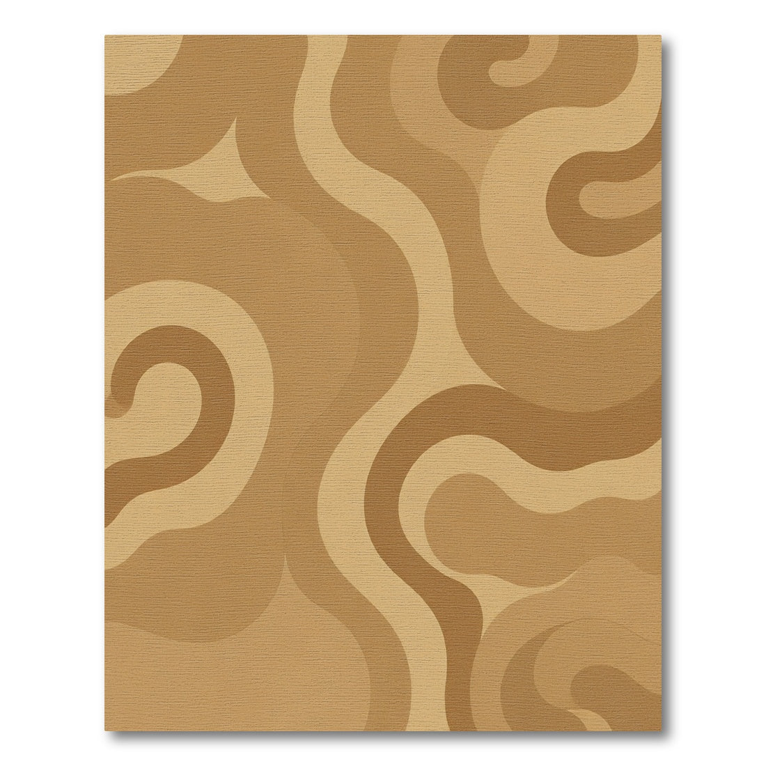 Warm Earth Tones Swirl Abstract Rug