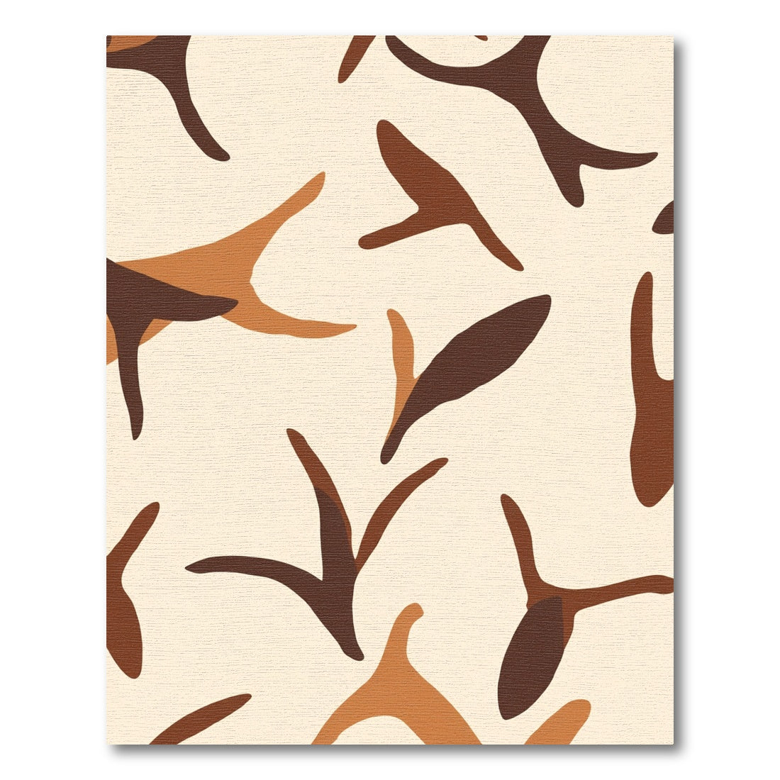 Abstract Earthy Organic Shapes Rug