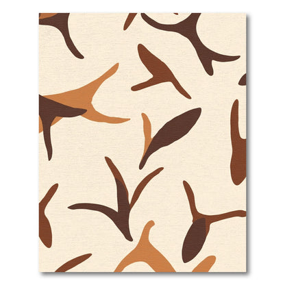 Abstract Earthy Organic Shapes Rug