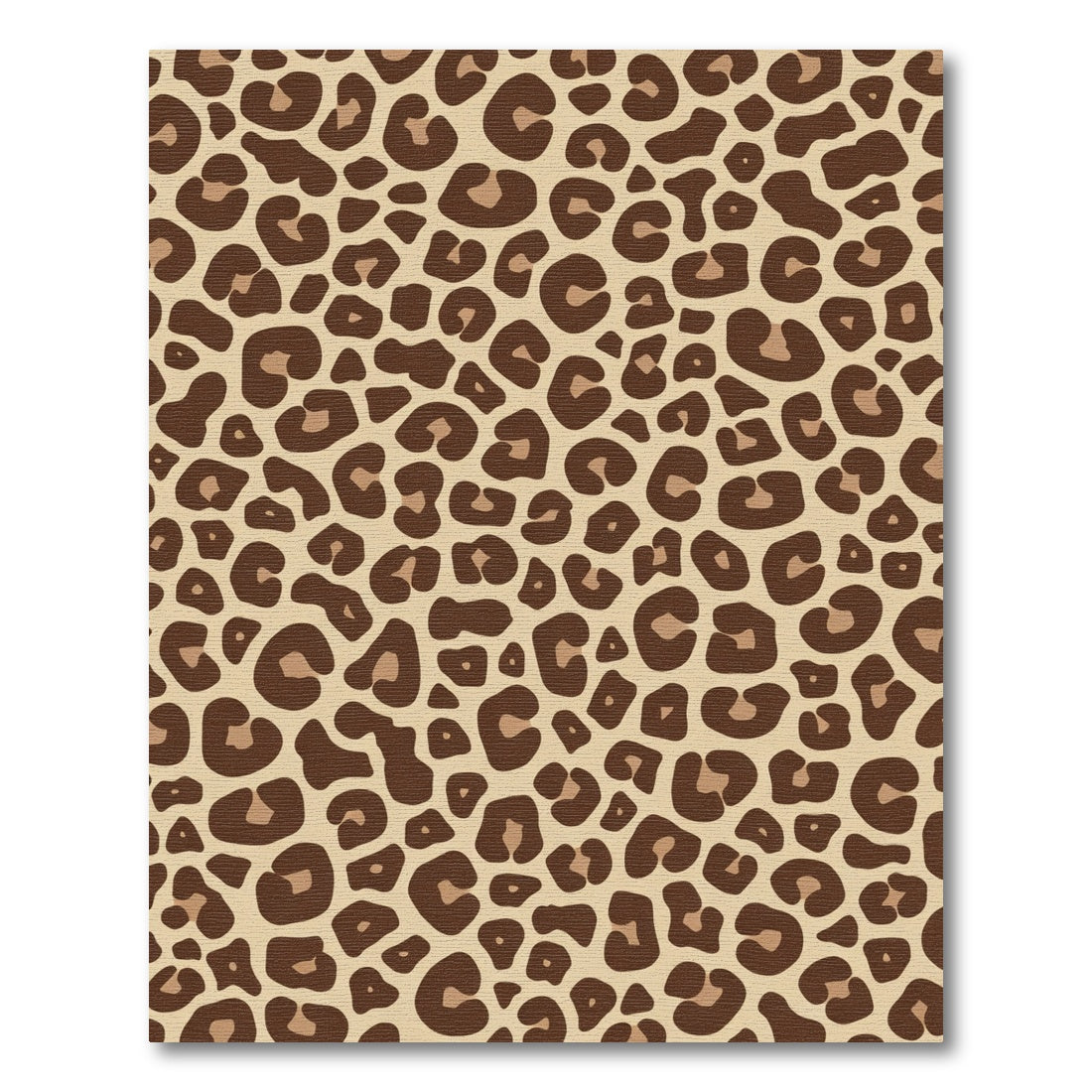 Classic Brown Spotted Animal Print Rug