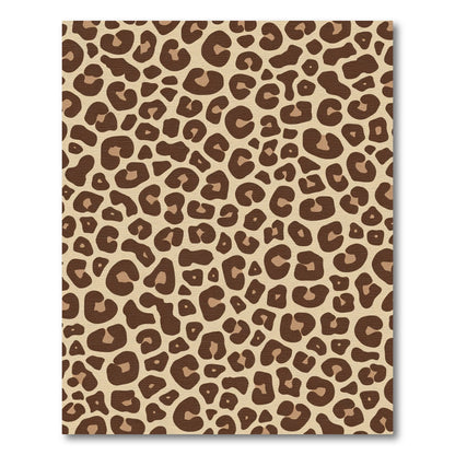 Classic Brown Spotted Animal Print Rug