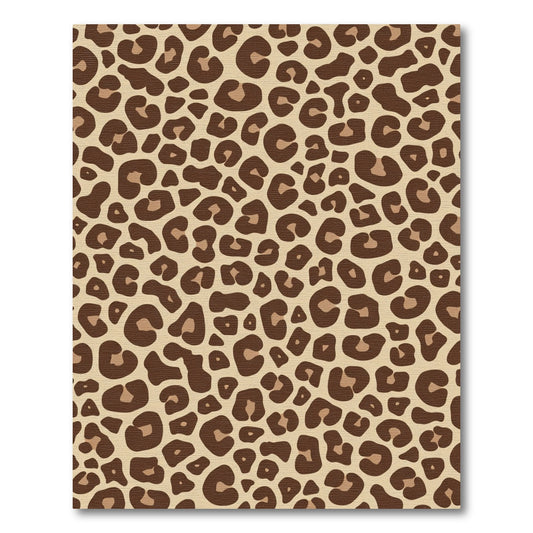Classic Brown Spotted Animal Print Rug