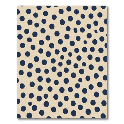 Navy Polka Dot Scatter Rug