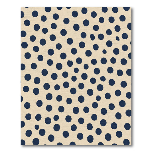 Navy Polka Dot Scatter Rug
