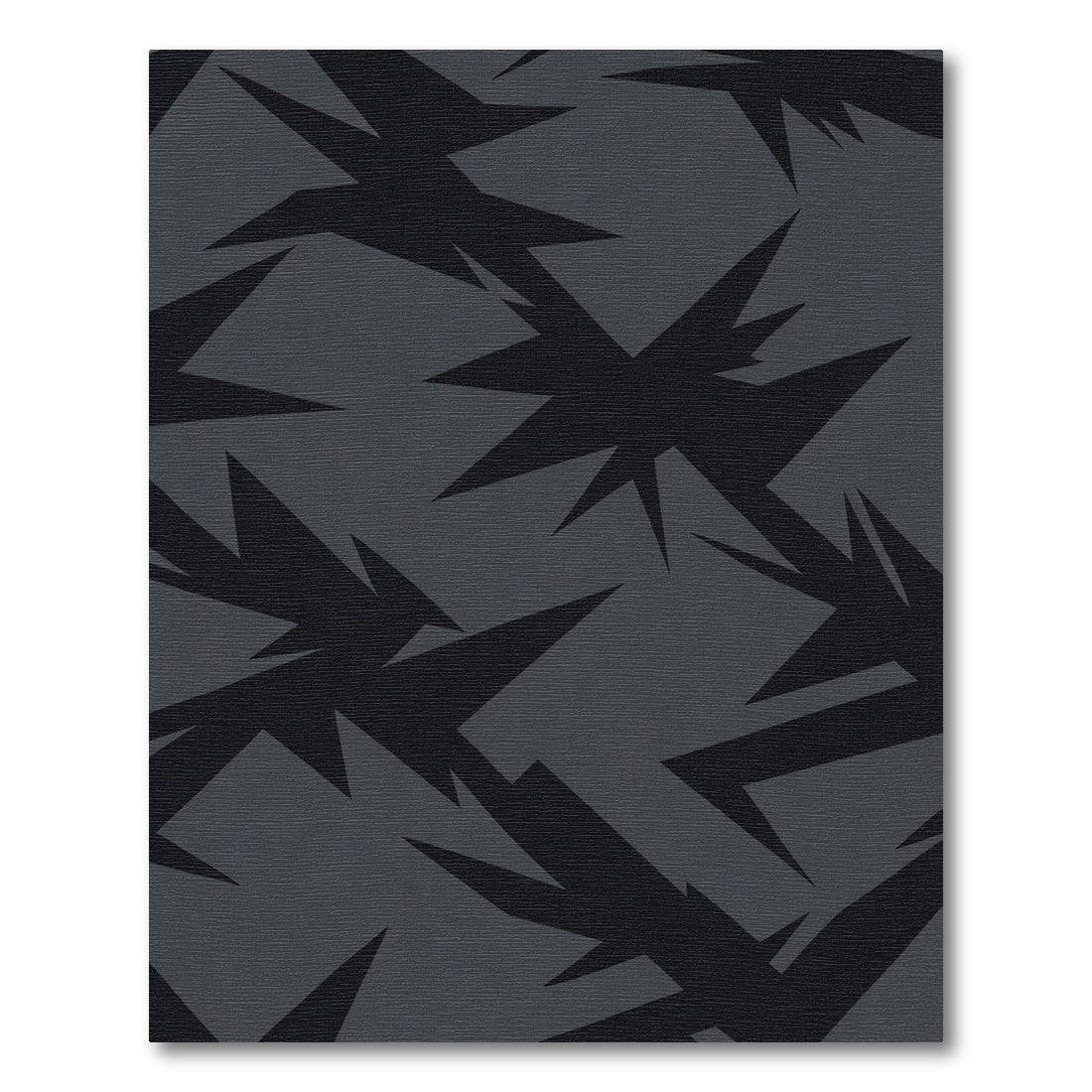 Dark Gray Jagged Abstract Rug