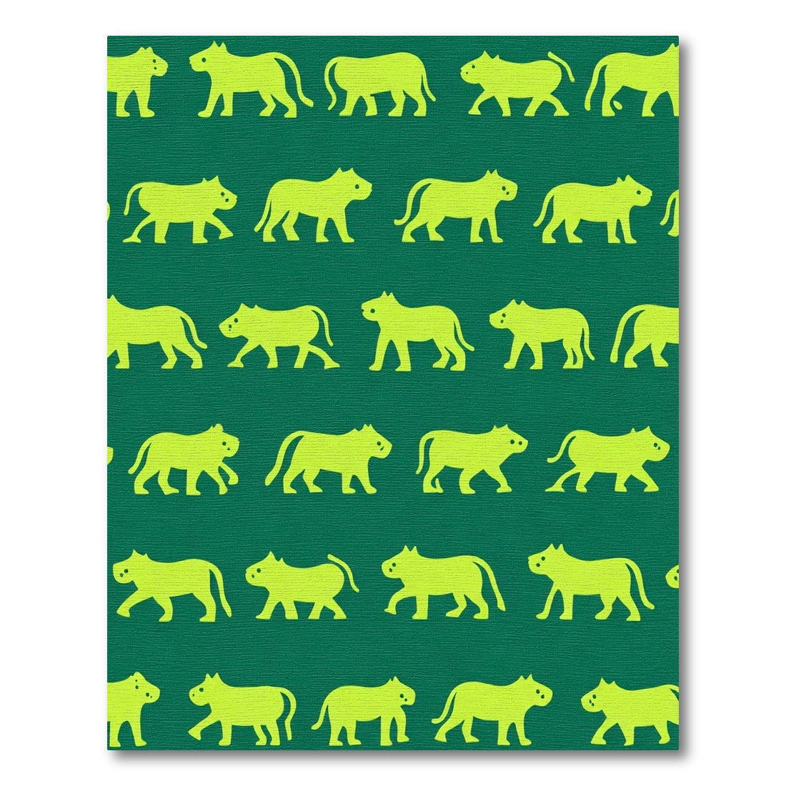Golden Tiger Silhouette Repeating Pattern Rug