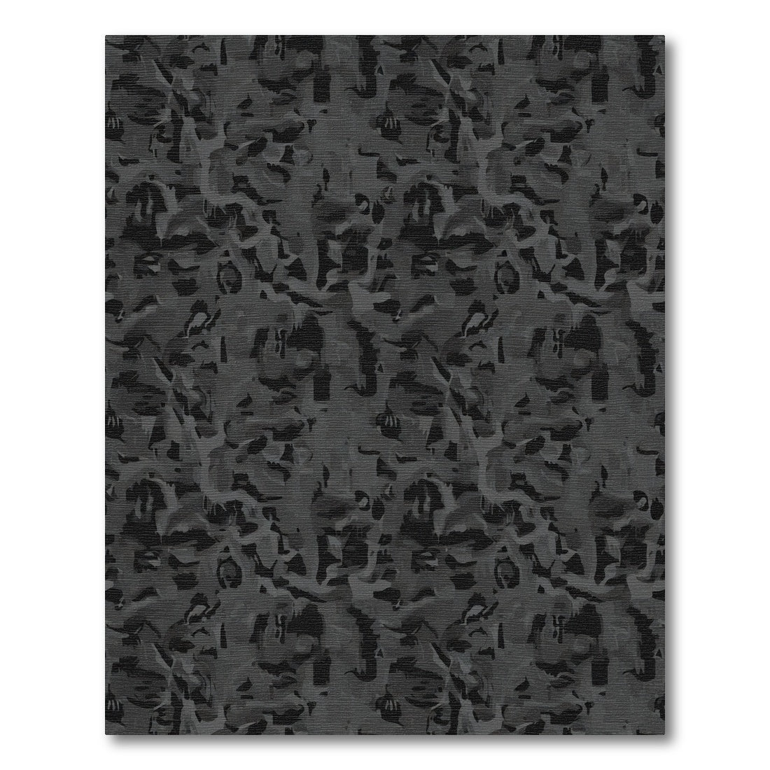 Monochromatic Abstract Organic Camouflage Texture Rug