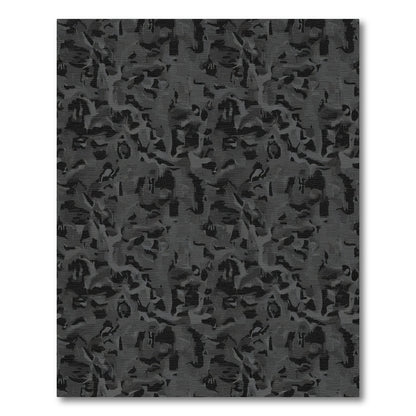 Monochromatic Abstract Organic Camouflage Texture Rug