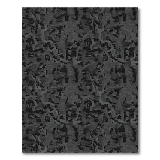 Monochromatic Abstract Organic Camouflage Texture Rug