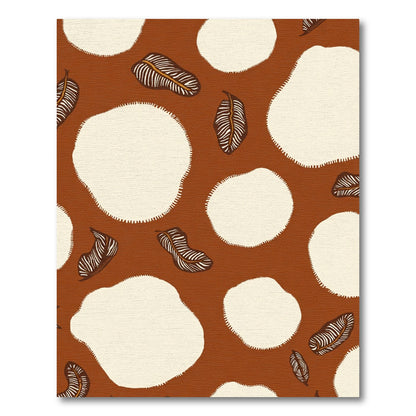 Terracotta Leaf and Blob Rug