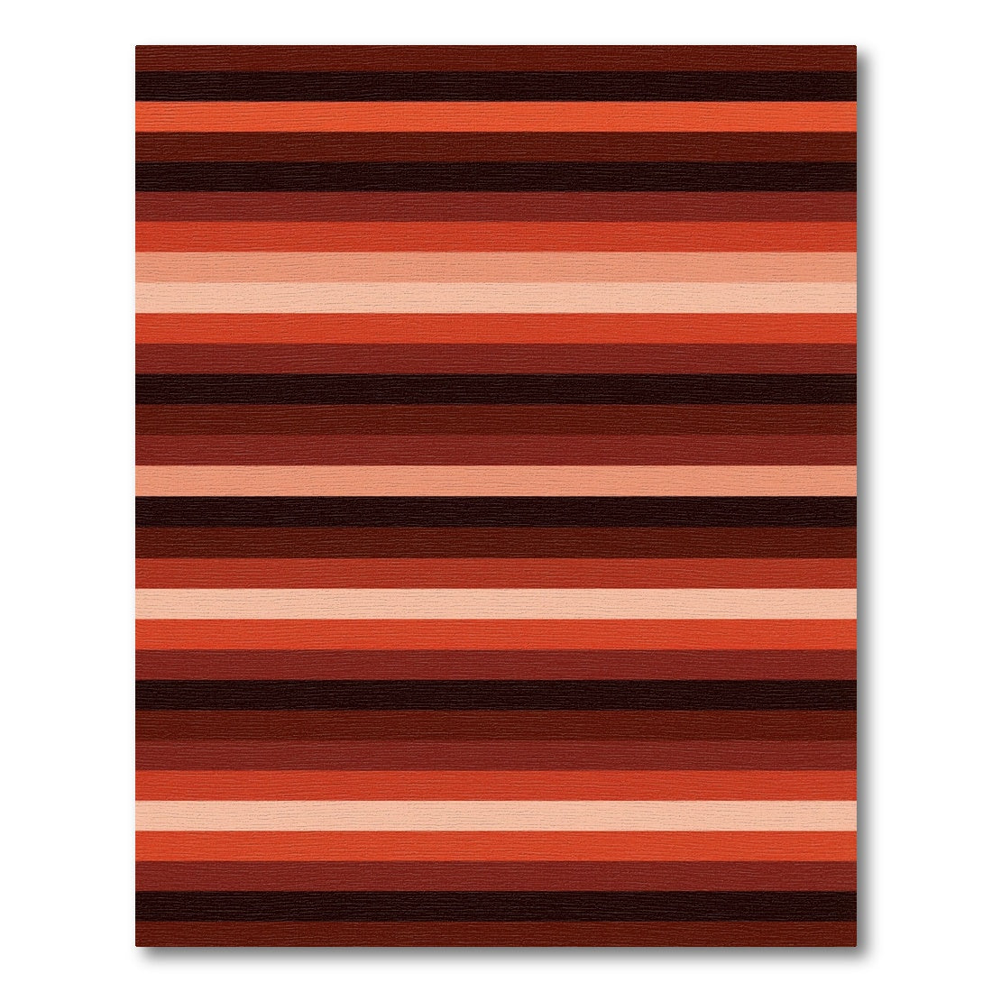 Warm Terracotta Ombre Striped Rug