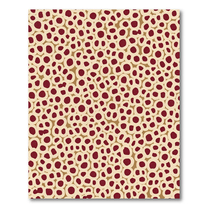Crimson Circles Organic Scatter Rug