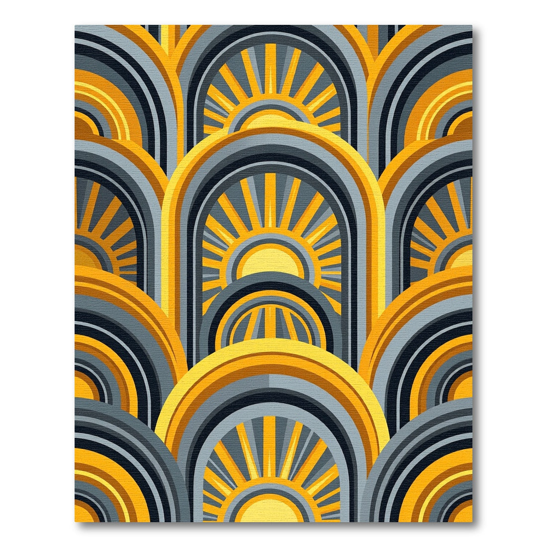 Golden Arches Sunburst Overlap Rug