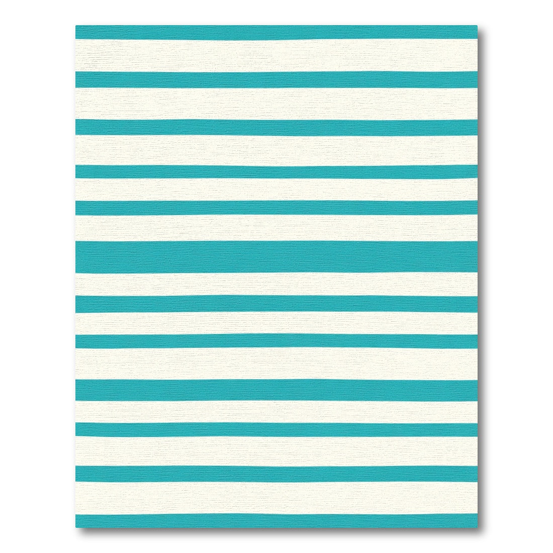 Coastal Aqua White Stripe Accent Rug