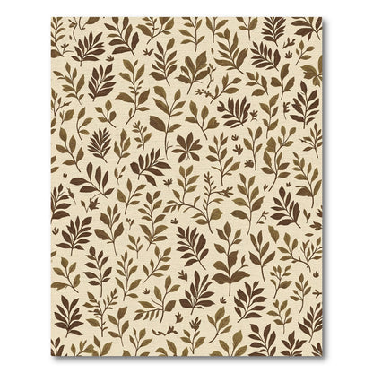 Earth Tones Botanical Branch Pattern Rug