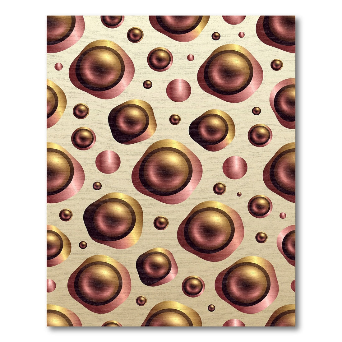 Bronze Pink Irregular Orb Cluster Rug