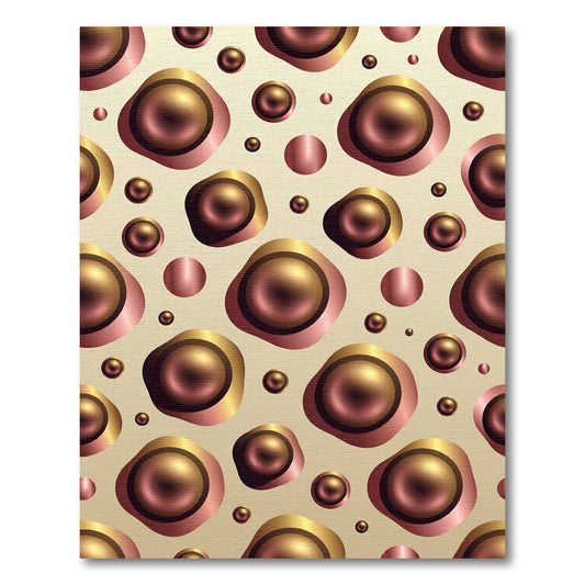 Bronze Pink Irregular Orb Cluster Rug