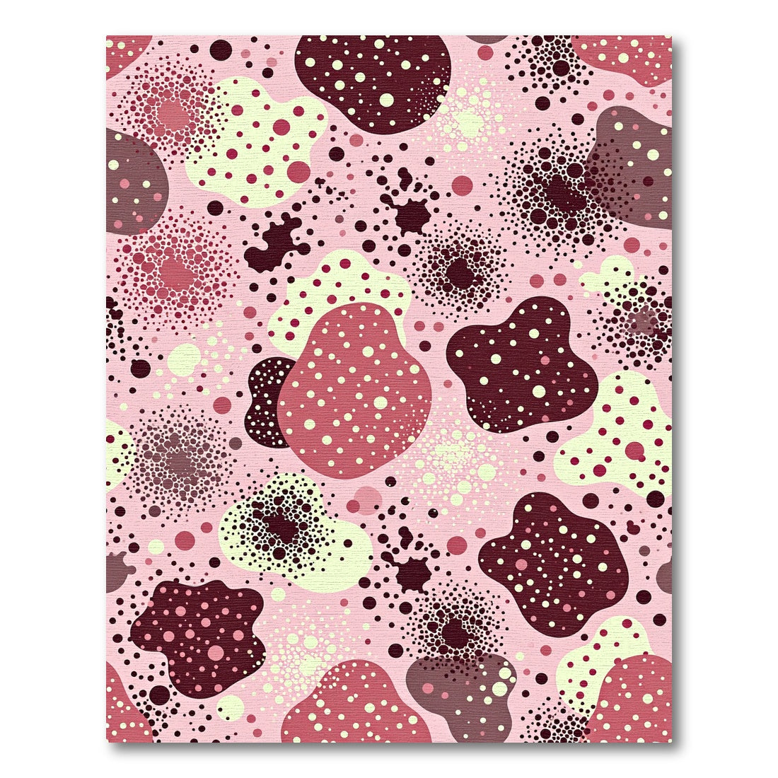 Pink Crimson Organic Cell Scatter Rug