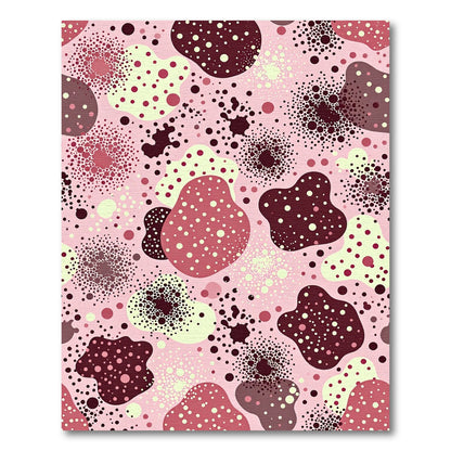 Pink Crimson Organic Cell Scatter Rug