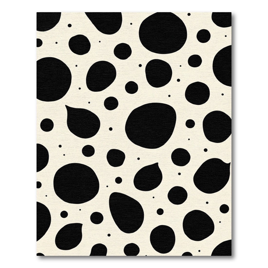 Black Spots Cream Base Spills Rug