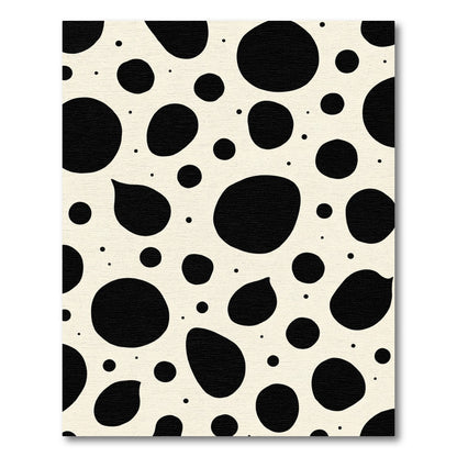 Black Spots Cream Base Spills Rug