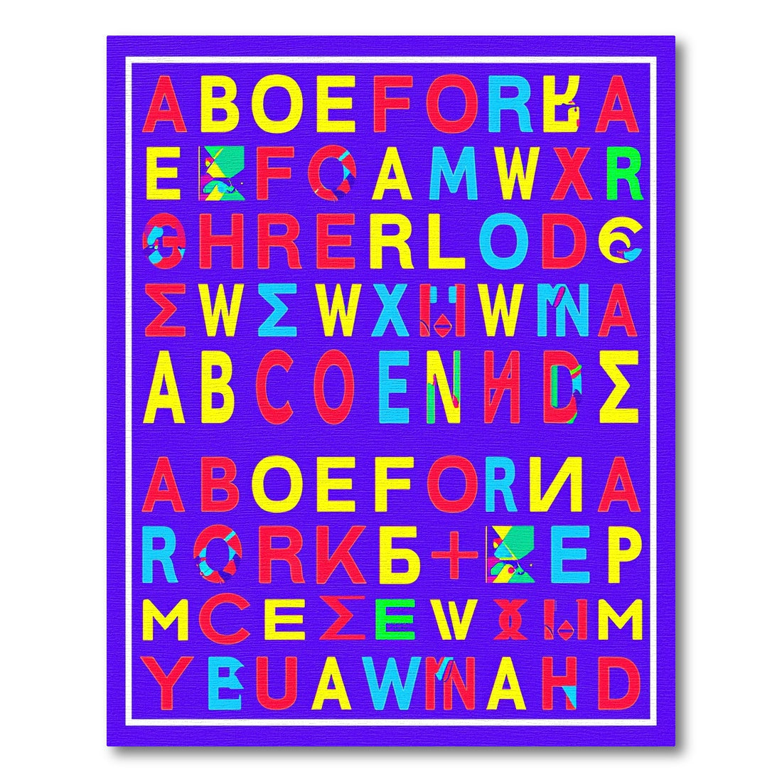 Bold Alphabet Collage Vivid Rug