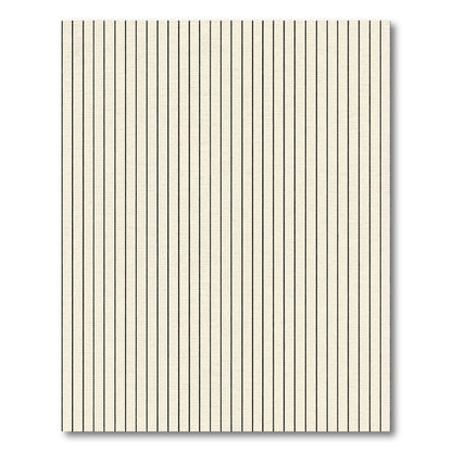 Cream Black Vertical Pin Stripe Rug